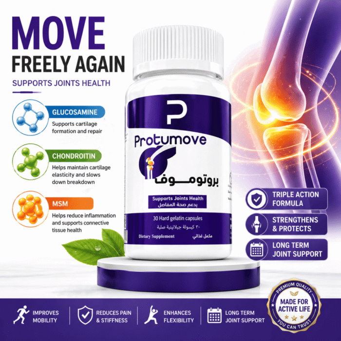 ⁦بروتوموف كبسولات لدعم المفاصل | تركيبة قوية جلوكوزامين + كوندرويتين + MSM⁩ - الصورة ⁦4⁩